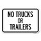 Signmission No Trucks or Trailers Heavy-Gauge Aluminum Sign, 12" x 18", A-1218-23556 A-1218-23556 - alternate 1